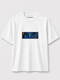 EMBROID Krishna Eyes Embroidered Oversized T-Shirt – White