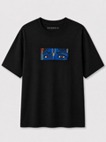 EMBROID Krishna Eyes Embroidered Oversized T-Shirt – Black