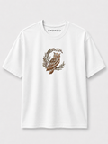 EMBROID Owl Embroidered Oversized T-Shirt – White