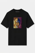 EMBROID Naruto x Sasuke Embroidered Patch Oversized T-Shirt – Black